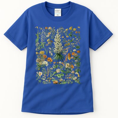 Vintage Inspired Flower Botanical Chart Tall T-Shirt