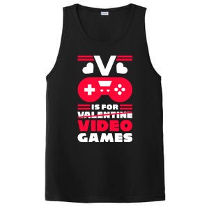 V Is For My Video Games Valentine's Day Funny Gamers Gift Funny Gift PosiCharge Competitor Tank