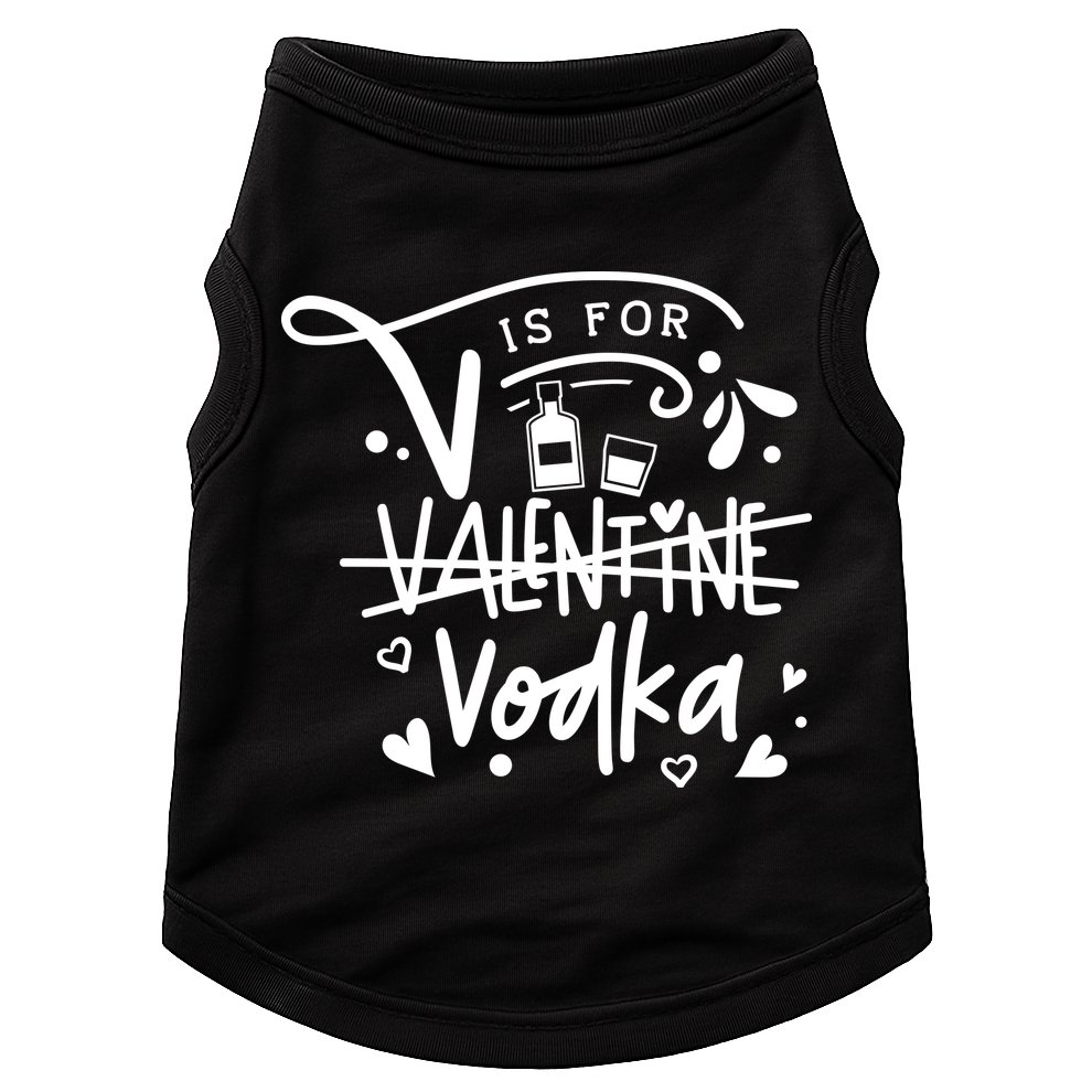 V Is For Valentine Vodka Gift Doggie Tank