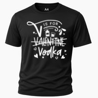 V Is For Valentine Vodka Gift Cooling Performance Crew T-Shirt