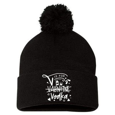 V Is For Valentine Vodka Gift Pom Pom 12in Knit Beanie