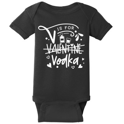 V Is For Valentine Vodka Gift Baby Bodysuit