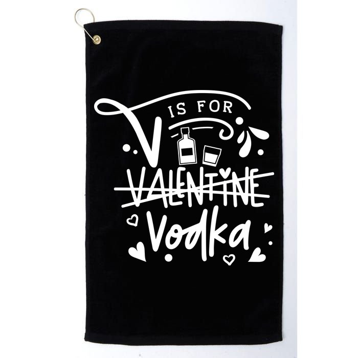 V Is For Valentine Vodka Gift Golf Towel