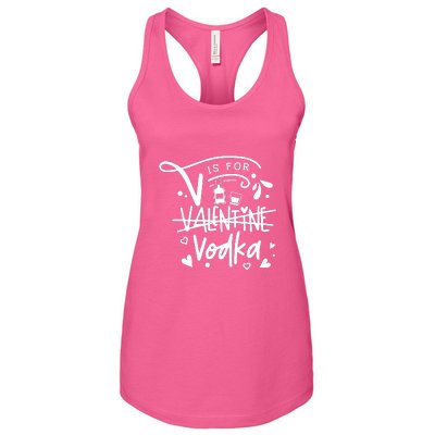 V Is For Valentine Vodka Gift Women's Racerback Tank