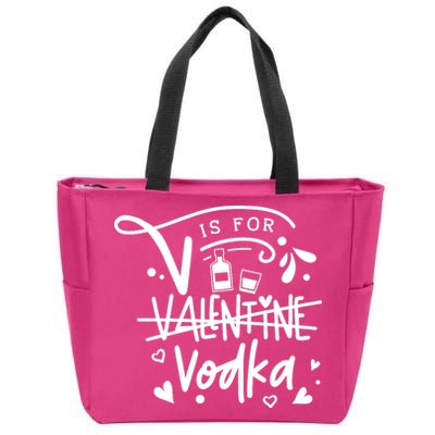 V Is For Valentine Vodka Gift Zip Tote Bag