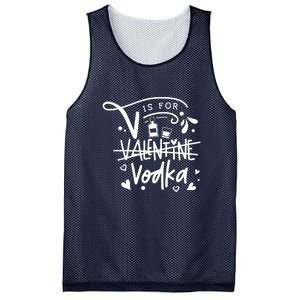 V Is For Valentine Vodka Gift Mesh Reversible Basketball Jersey Tank