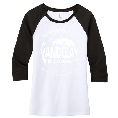 Vandelay Industries Funny Gift Women's Tri-Blend 3/4-Sleeve Raglan Shirt