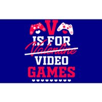 V Is For My Video Games Valentine's Day Funny Gamers Gift Funny Gift Bumper Sticker