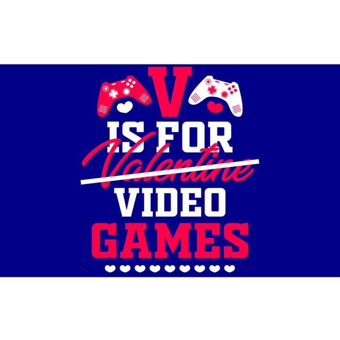 V Is For My Video Games Valentine's Day Funny Gamers Gift Funny Gift Bumper Sticker