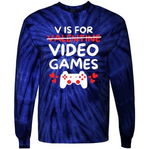 V Is For Video Games Tie-Dye Long Sleeve Shirt