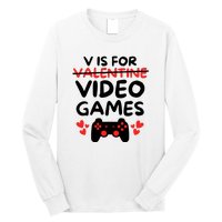 V Is For Video Games Long Sleeve Shirt