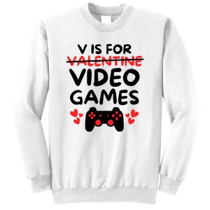 V Is For Video Games Sweatshirt