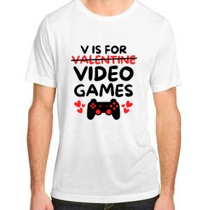 V Is For Video Games Adult ChromaSoft Performance T-Shirt