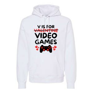 V Is For Video Games Premium Hoodie