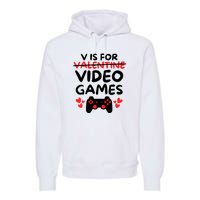 V Is For Video Games Premium Hoodie