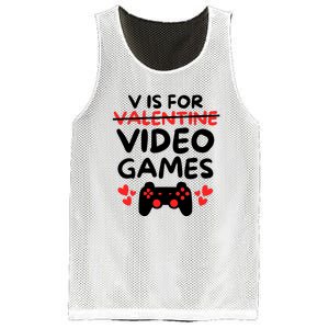 V Is For Video Games Mesh Reversible Basketball Jersey Tank