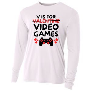 V Is For Video Games Cooling Performance Long Sleeve Crew