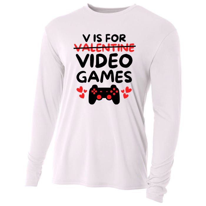 V Is For Video Games Cooling Performance Long Sleeve Crew