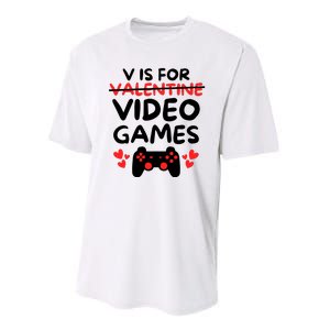 V Is For Video Games Performance Sprint T-Shirt