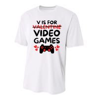 V Is For Video Games Performance Sprint T-Shirt