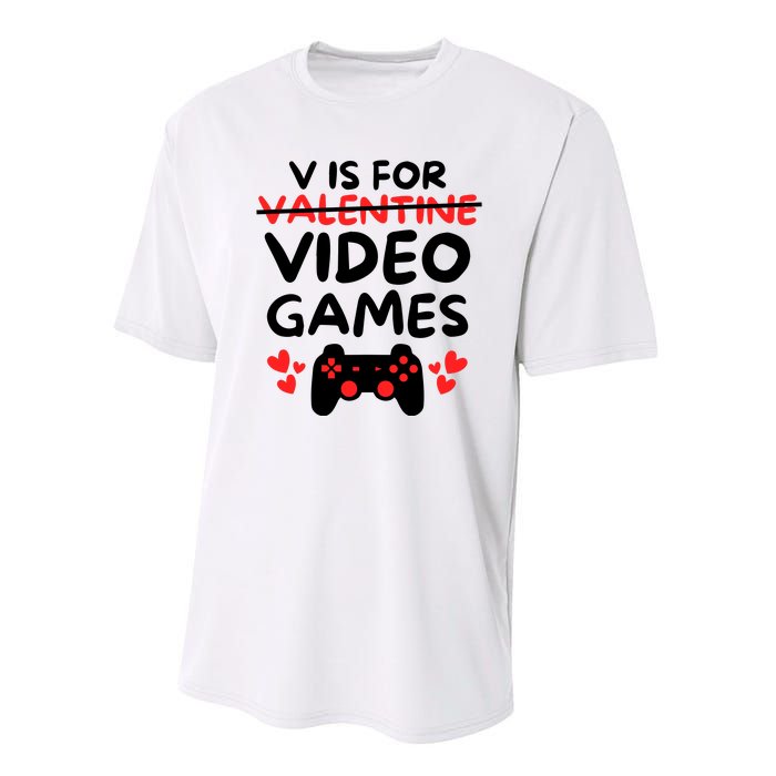 V Is For Video Games Performance Sprint T-Shirt