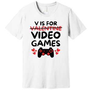 V Is For Video Games Premium T-Shirt