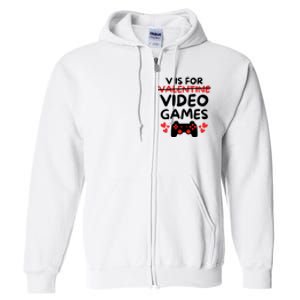 V Is For Video Games Full Zip Hoodie