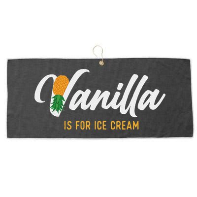 Vanilla Is For Ice Cream Upside Down Pineapple Swinger Large Microfiber Waffle Golf Towel