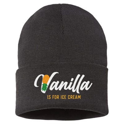 Vanilla Is For Ice Cream Upside Down Pineapple Swinger Sustainable Knit Beanie
