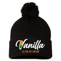 Vanilla Is For Ice Cream Upside Down Pineapple Swinger Pom Pom 12in Knit Beanie