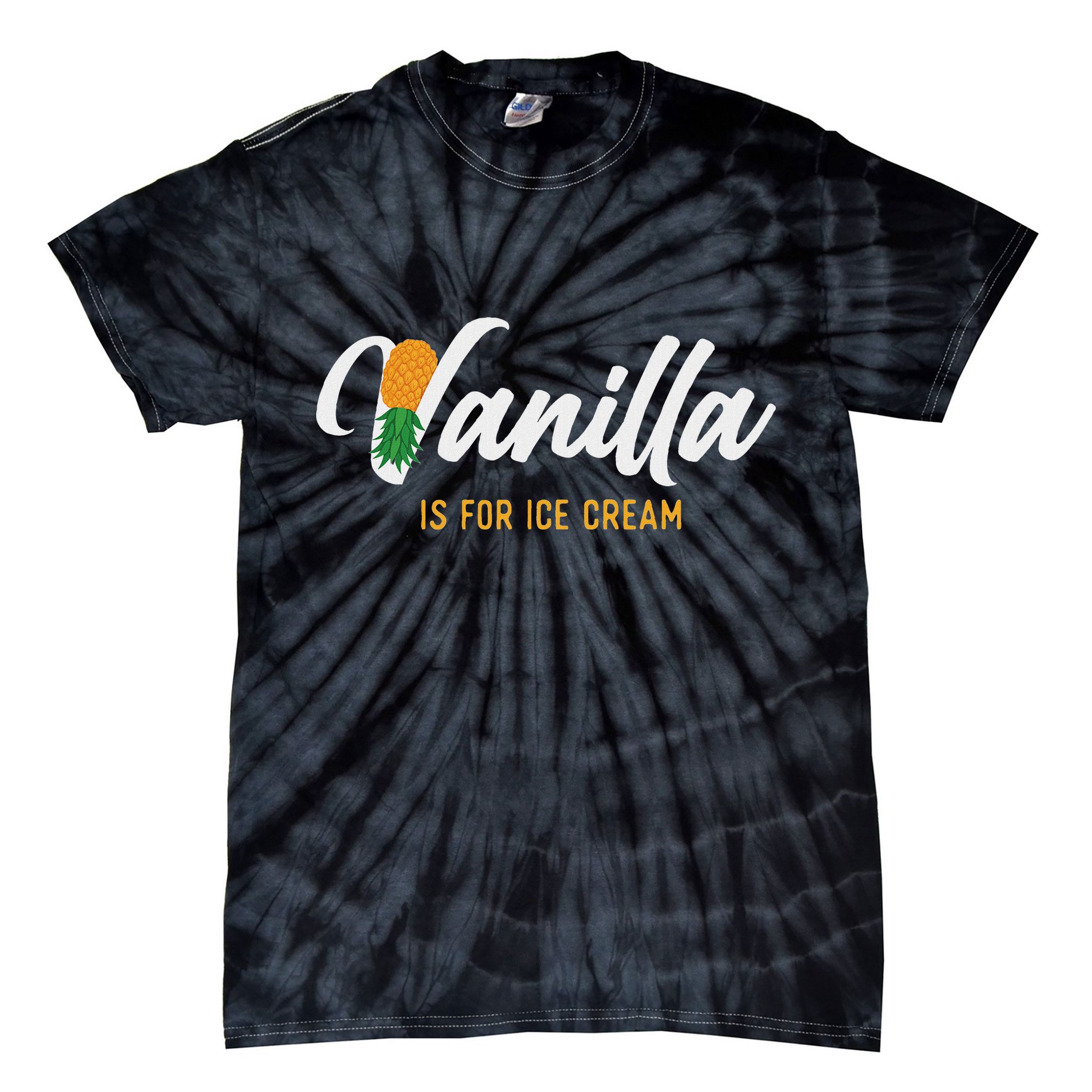Vanilla Is For Ice Cream Upside Down Pineapple Swinger Tie-Dye T-Shirt