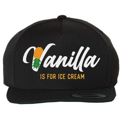 Vanilla Is For Ice Cream Upside Down Pineapple Swinger Wool Snapback Cap