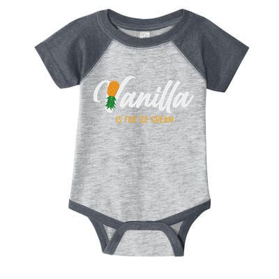 Vanilla Is For Ice Cream Upside Down Pineapple Swinger Infant Baby Jersey Bodysuit