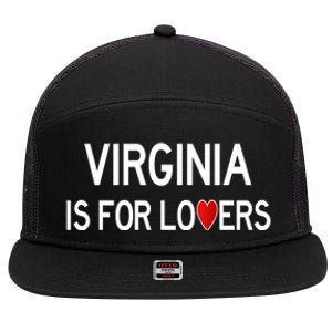 Virginia Is For The Lovers Gift 7 Panel Mesh Trucker Snapback Hat