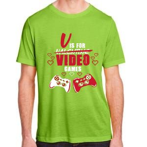 V Is For Video Games Valentine's Day Gamer Gift Adult ChromaSoft Performance T-Shirt