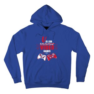 V Is For Video Games Valentine's Day Gamer Gift Hoodie