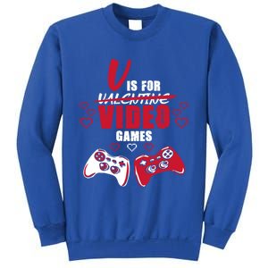 V Is For Video Games Valentine's Day Gamer Gift Sweatshirt