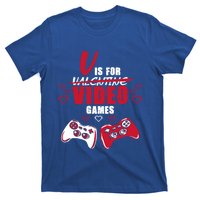 V Is For Video Games Valentine's Day Gamer Gift T-Shirt