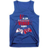 V Is For Video Games Valentine's Day Gamer Gift Tank Top