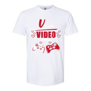 V Is For Video Games Valentine's Day Gamer Gift Softstyle CVC T-Shirt