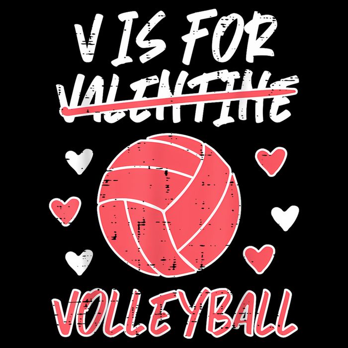 V Is For Valentine Volleyball Funny Player Mug