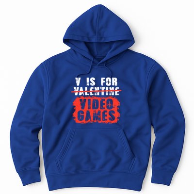 V Is For Video Games Vintage Valentines Day Gift Hoodie