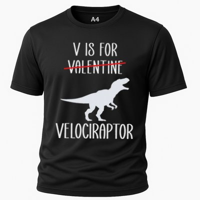 V Is For Velociraptor Funny Anti Valentines Day Performance Shirt