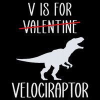 V Is For Velociraptor Funny Anti Valentines Day City Backpack