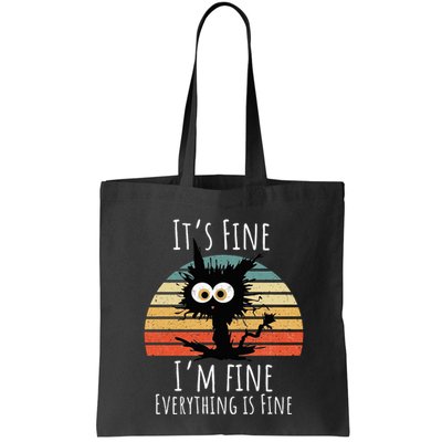 Vintage It's Fine I'm Fine Everything Is Fine Cat Father Bag