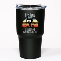 Vintage It's Fine I'm Fine Everything Is Fine Cat Father Tumbler