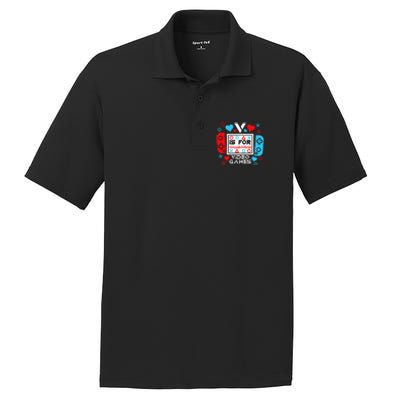 V Is For Video Games Valentines Day Gamer Gift PosiCharge RacerMesh Polo