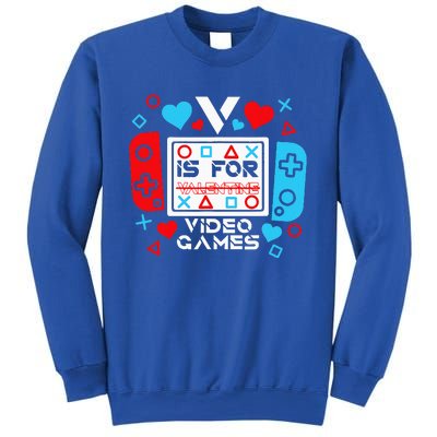 V Is For Video Games Valentines Day Gamer Gift Sweatshirt