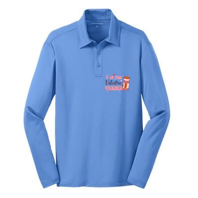 V Is For Versed Funny PACU CRNA Nurse Valentines Day Silk Touch Performance Long Sleeve Polo