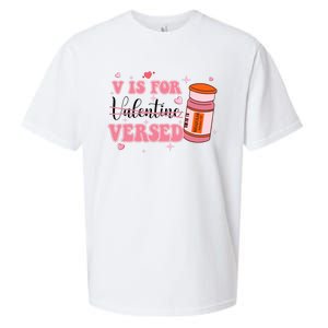 V Is For Versed Funny PACU CRNA Nurse Valentines Day Sueded Cloud Jersey T-Shirt